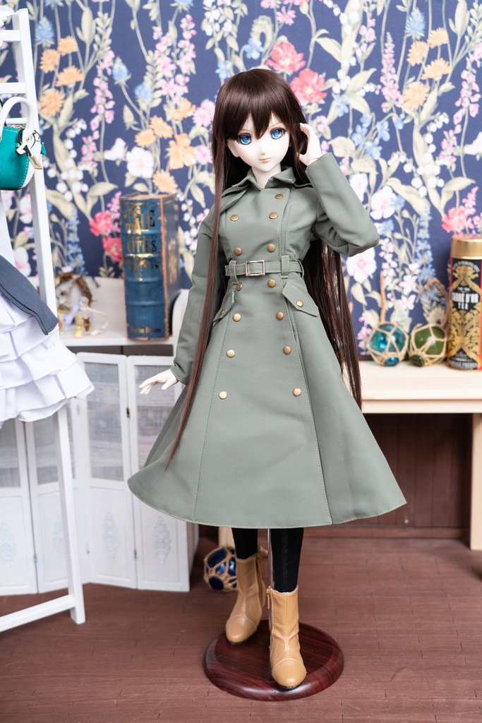 DDサイズ用トレンチコート ミリタリーグリーン