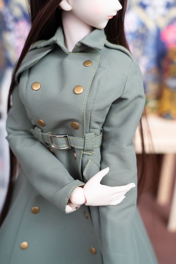 DDサイズ用トレンチコート ミリタリーグリーン