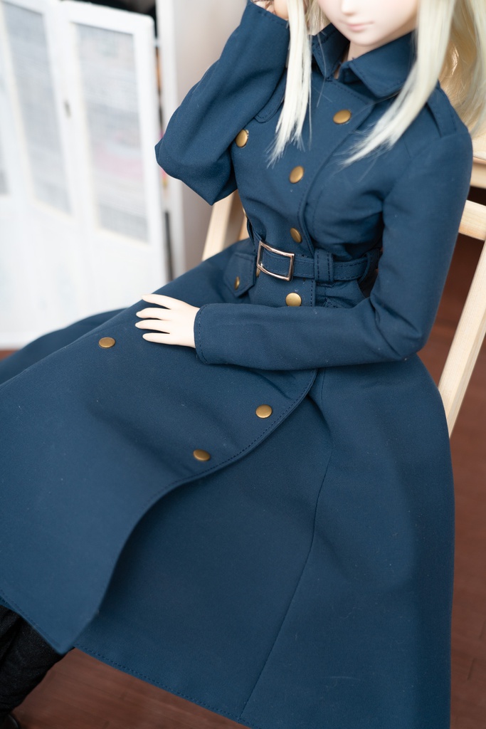 DDサイズ用トレンチコート ディープブルー