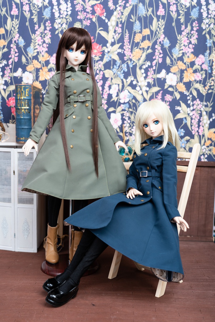 DDサイズ用トレンチコート ディープブルー