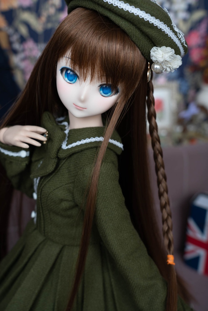 DD&DDS クラシカルワンピース帽子パニエセット(モスグリーン)