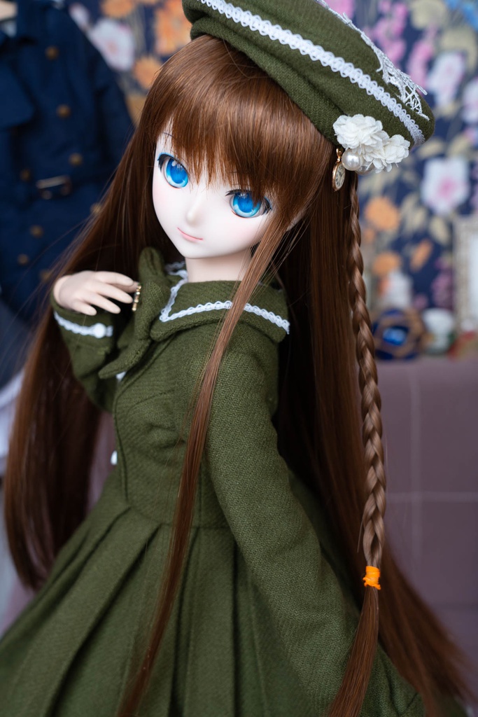 DD&DDS クラシカルワンピース帽子パニエセット(モスグリーン)