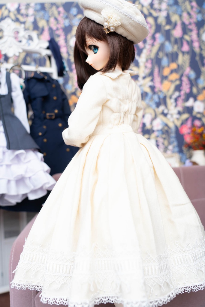 DD&DDS クラシカルワンピース帽子パニエセット(オフホワイト)