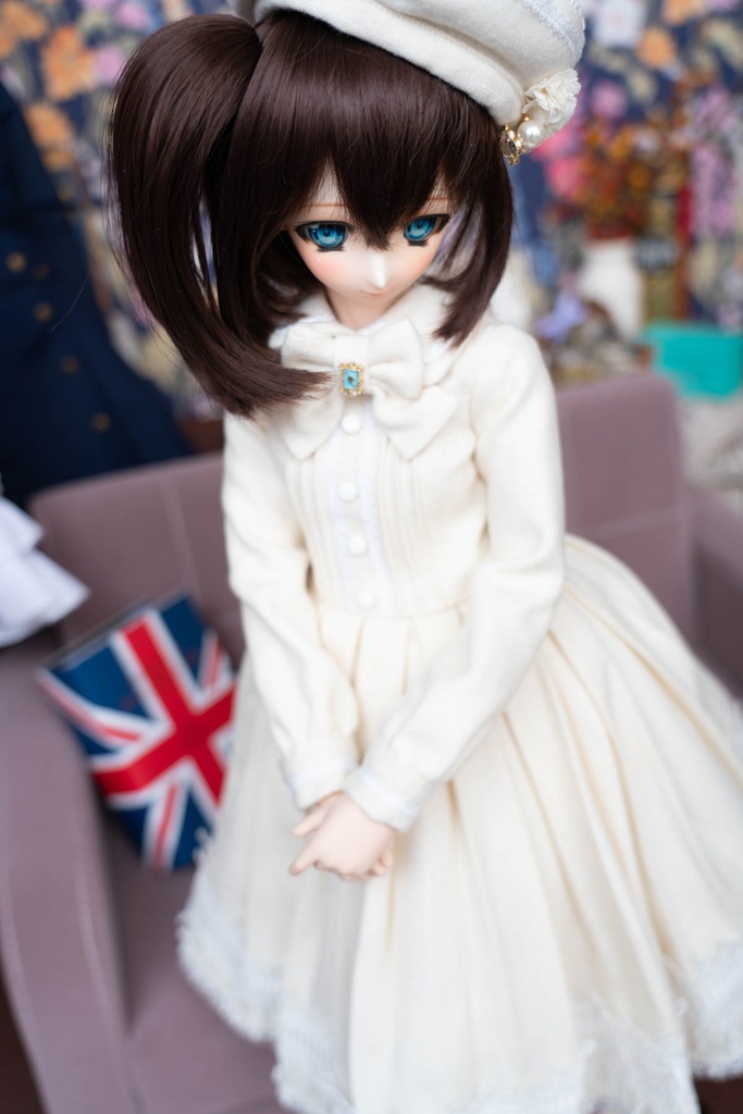 DD&DDS クラシカルワンピース帽子パニエセット(オフホワイト)