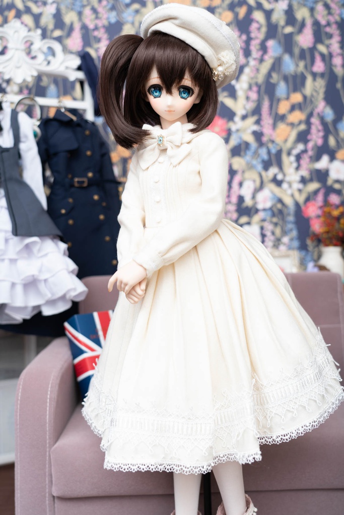 DD&DDS クラシカルワンピース帽子パニエセット(オフホワイト)