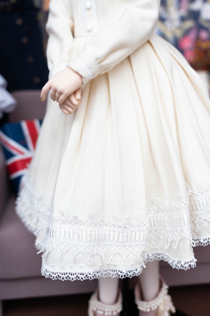 DD&DDS クラシカルワンピース帽子パニエセット(オフホワイト)