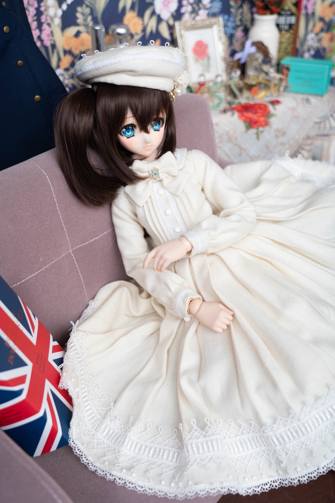 DD&DDS クラシカルワンピース帽子パニエセット(オフホワイト)