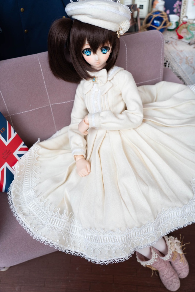 DD&DDS クラシカルワンピース帽子パニエセット(オフホワイト)