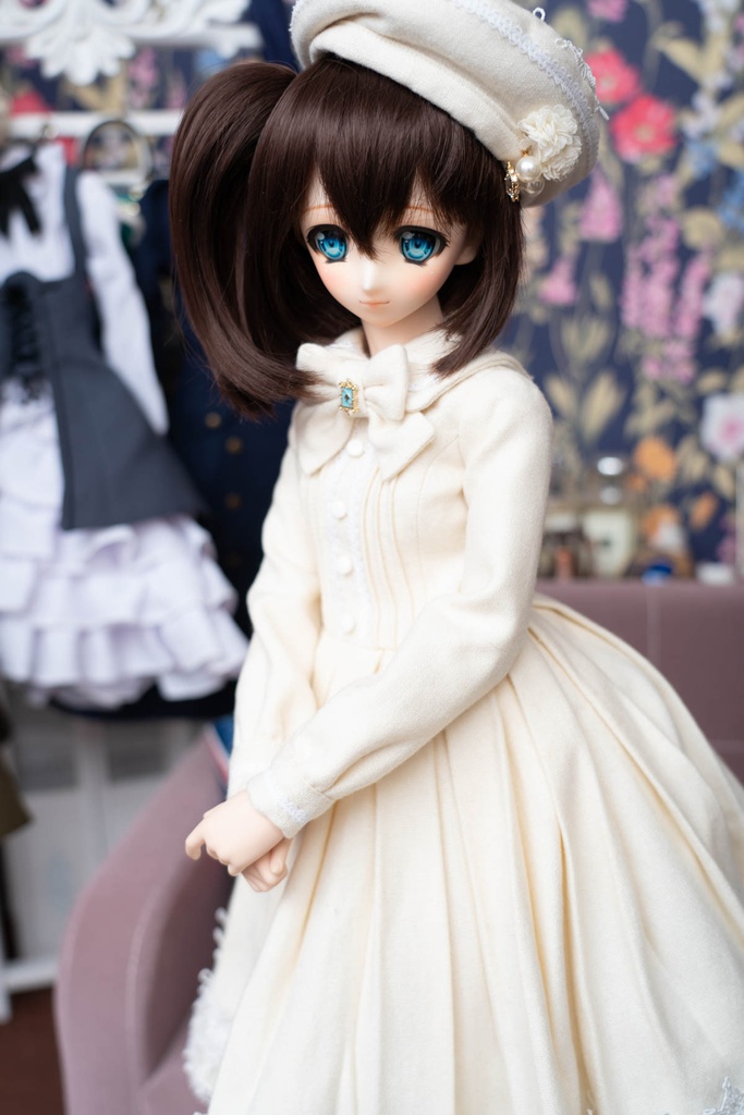 DD&DDS クラシカルワンピース帽子パニエセット(オフホワイト)