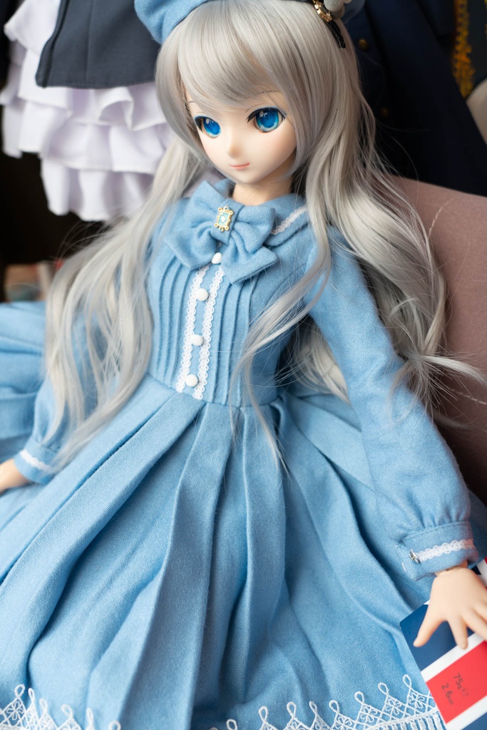 DD&DDS クラシカルワンピース帽子パニエセット(水色)