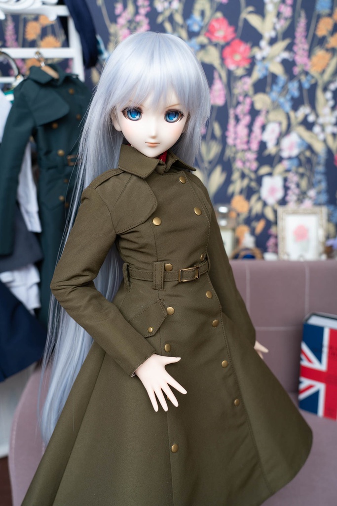 DDサイズ用トレンチコート ミリタリーグリーン