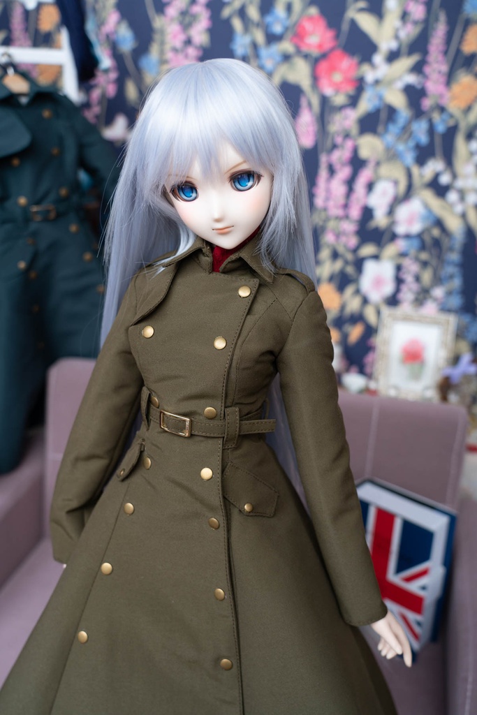 DDサイズ用トレンチコート ミリタリーグリーン