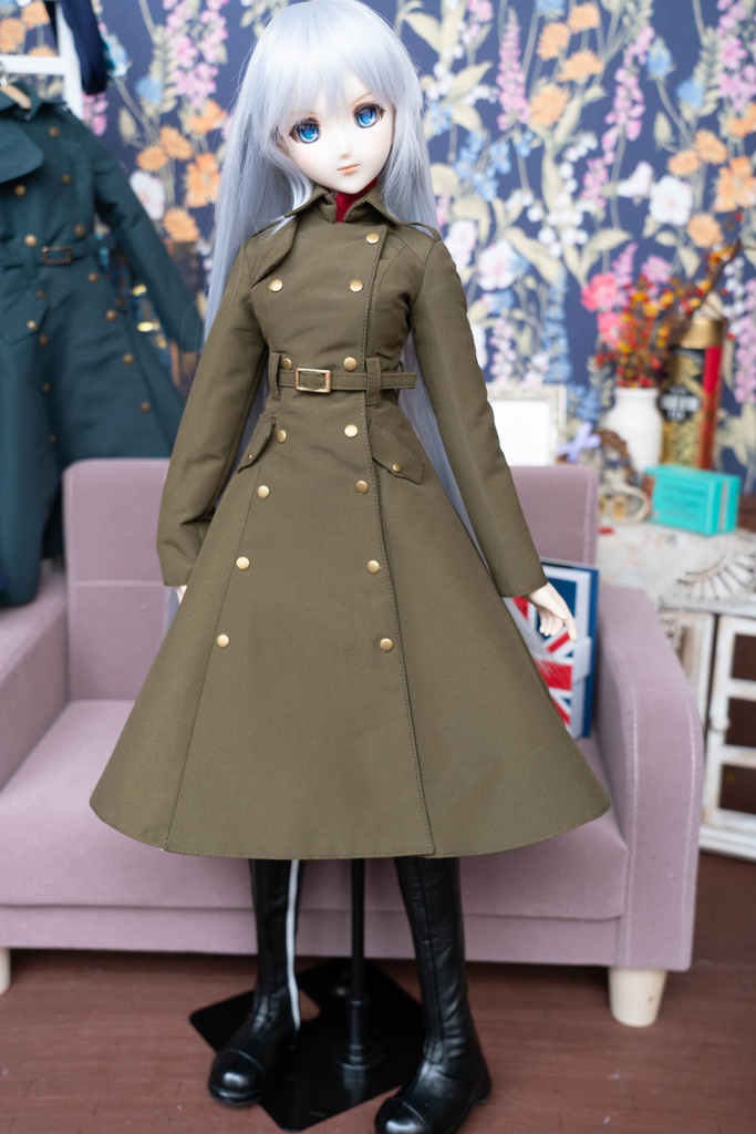 DDサイズ用トレンチコート ミリタリーグリーン
