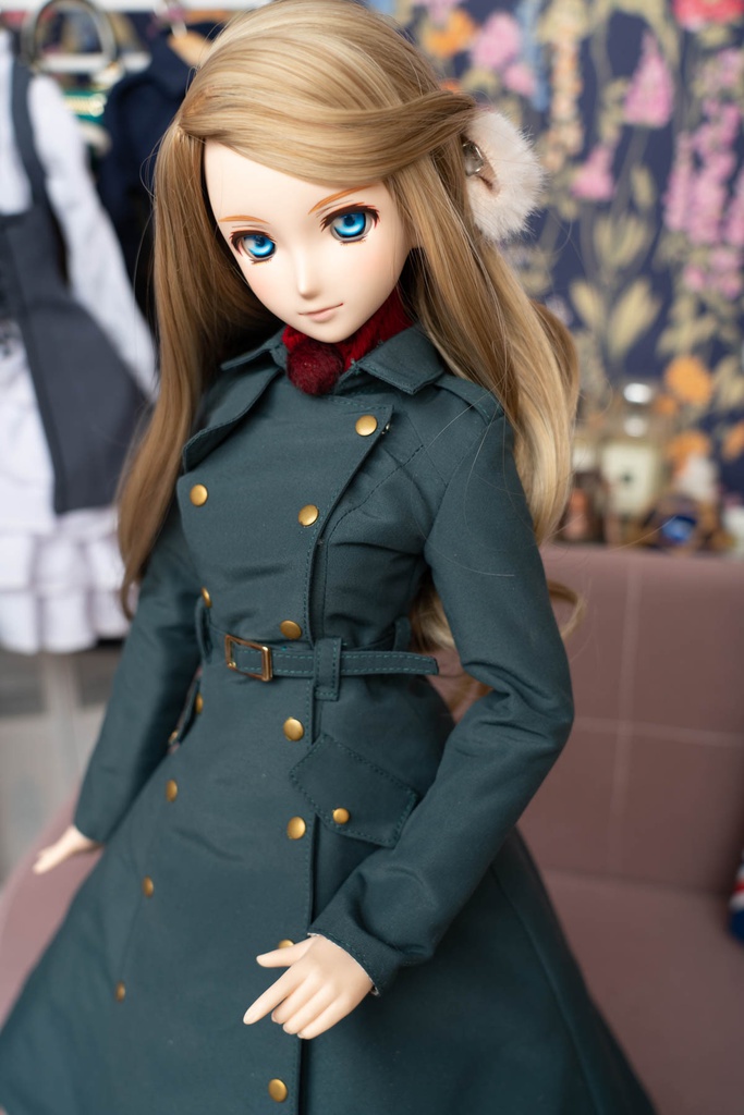 DDサイズ用トレンチコート ダークグリーン