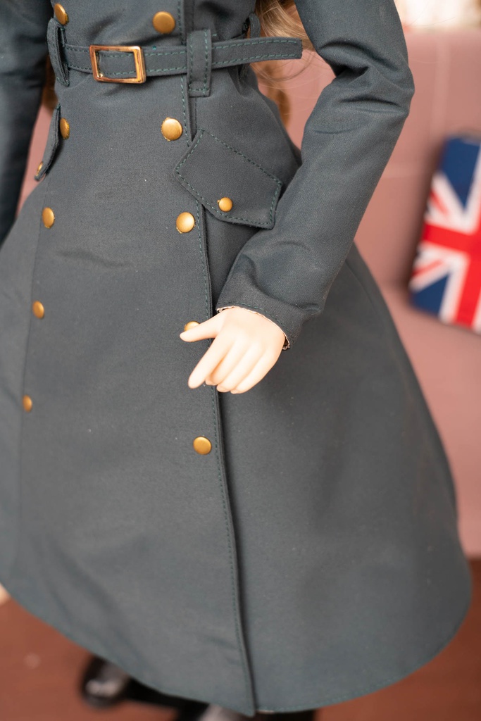 DDサイズ用トレンチコート ダークグリーン