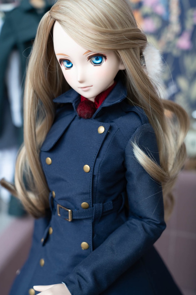 DDサイズ用トレンチコート ダークブルー