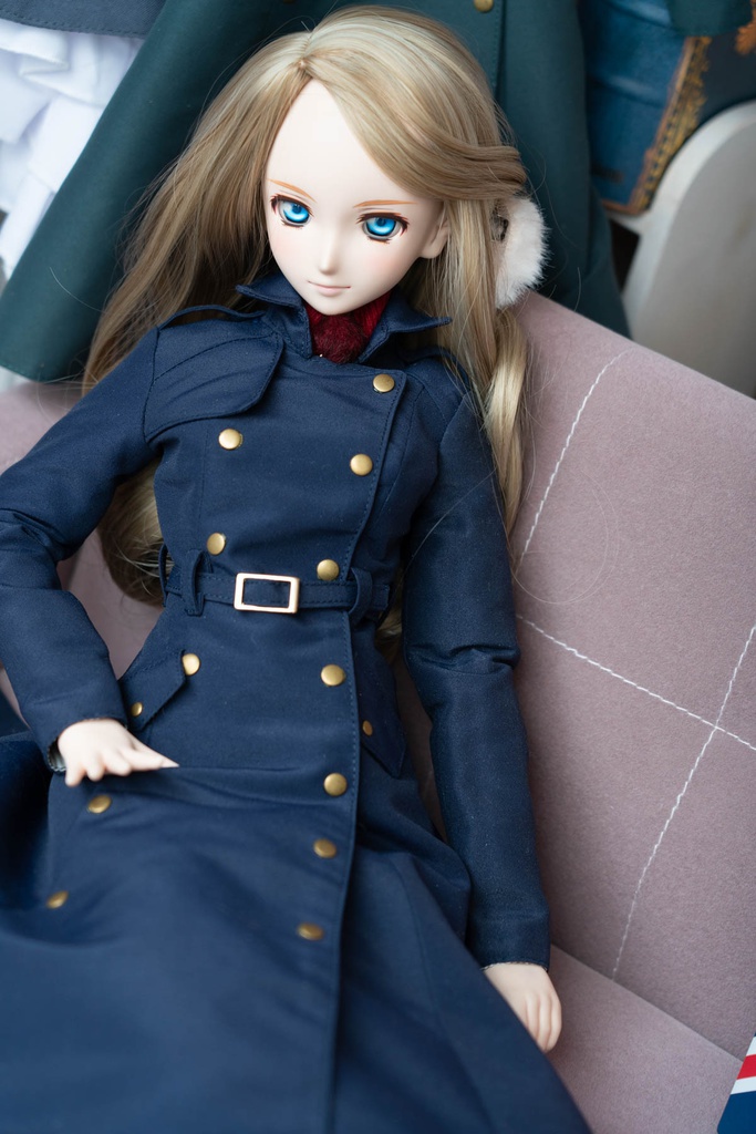 DDサイズ用トレンチコート ダークブルー