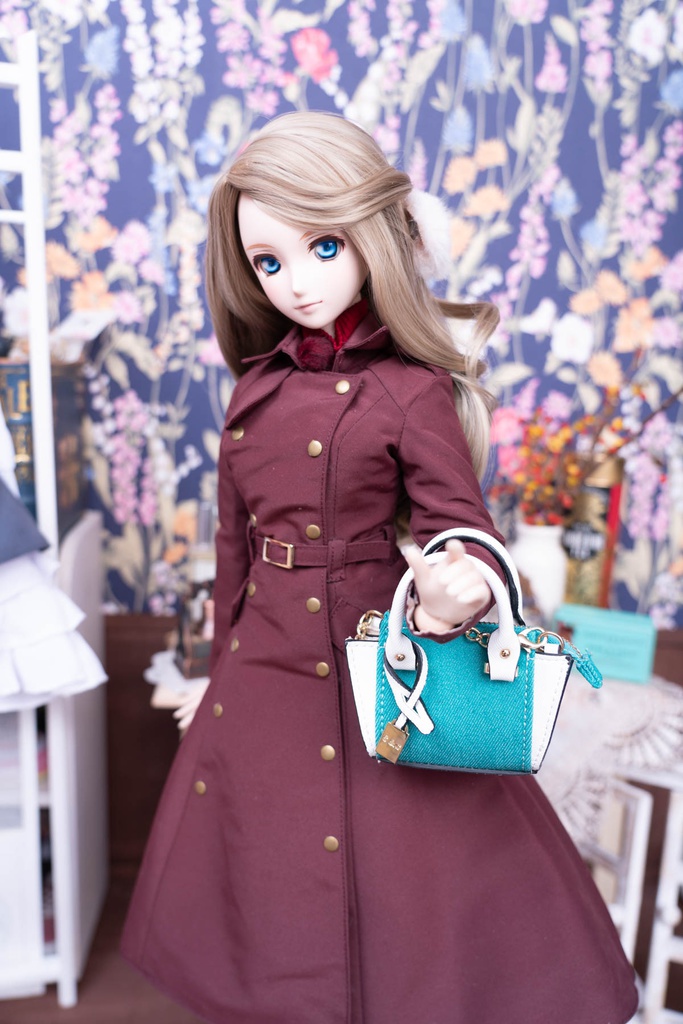 DDサイズ用トレンチコート ボルドー色