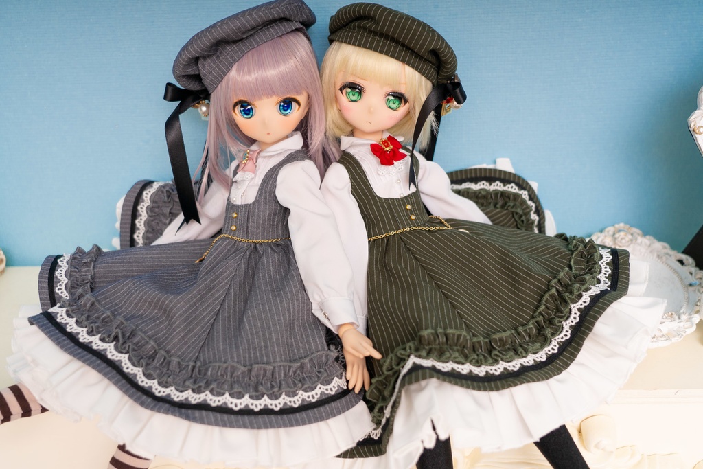 MDD・DDPサイズトランプ&時計ストライプ柄ドレスセット