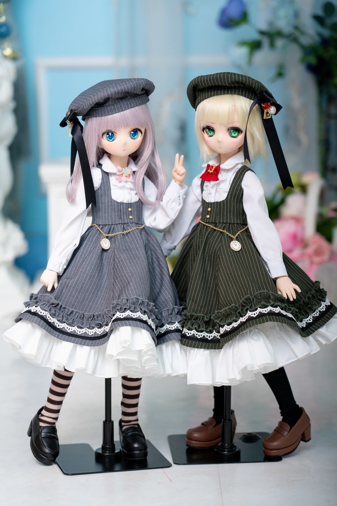 MDD・DDPサイズトランプ&時計ストライプ柄ドレスセット