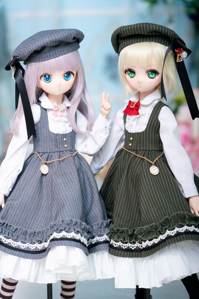 MDD・DDPサイズトランプ&時計ストライプ柄ドレスセット