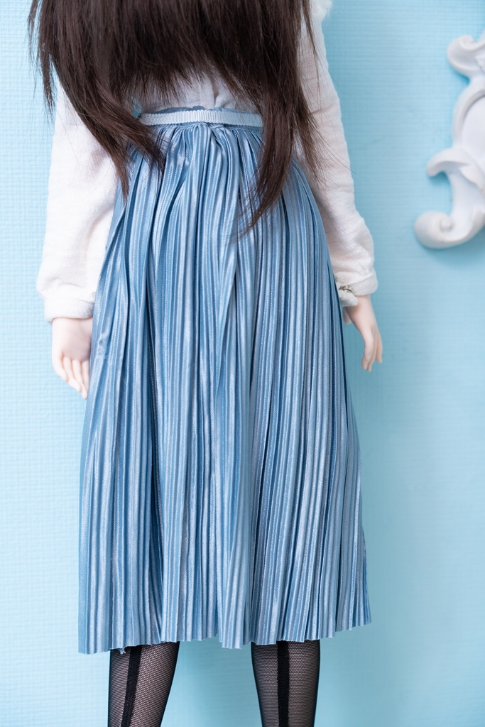 DD・DDSリボン付きアコーディオンスカート(4色)