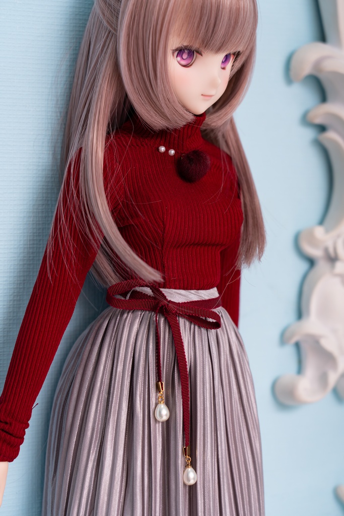 DD・DDSリボン付きアコーディオンスカート(4色)