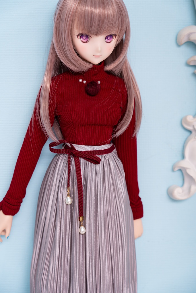 DD・DDSリボン付きアコーディオンスカート(4色)