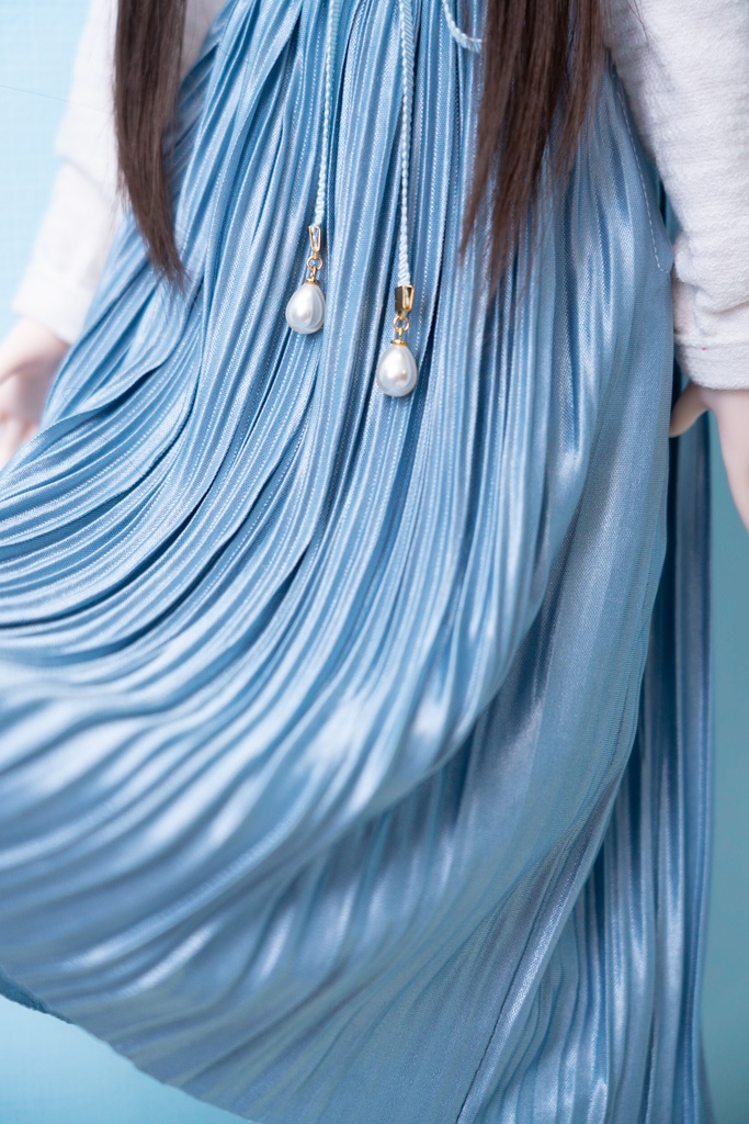 DD・DDSリボン付きアコーディオンスカート(4色)