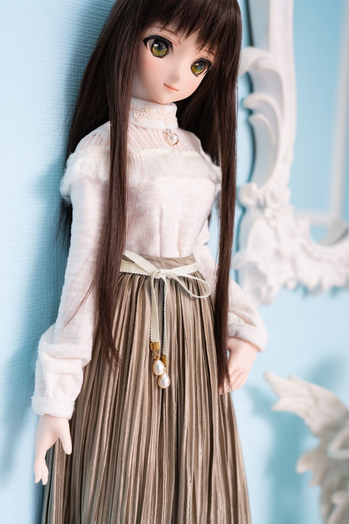 DD・DDSリボン付きアコーディオンスカート(4色)