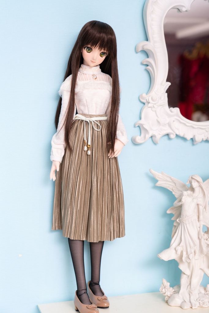 DD・DDSリボン付きアコーディオンスカート(4色)