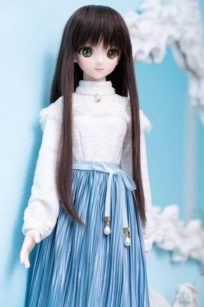 DD・DDSリボン付きアコーディオンスカート(4色)