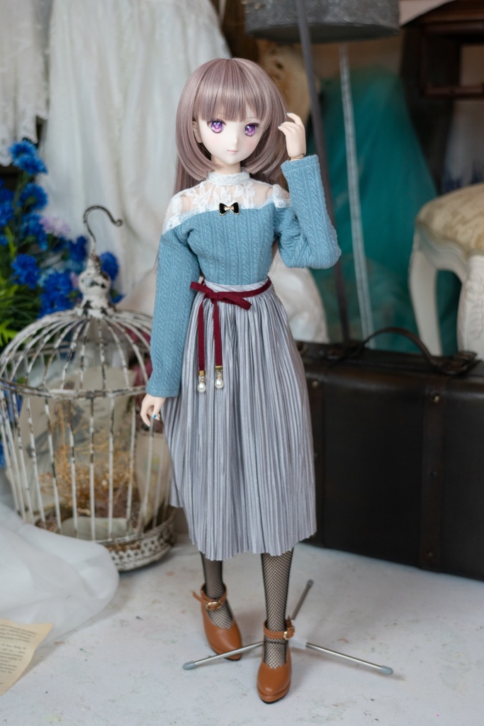 アランニット調レースカットソー DD・DDSサイズ