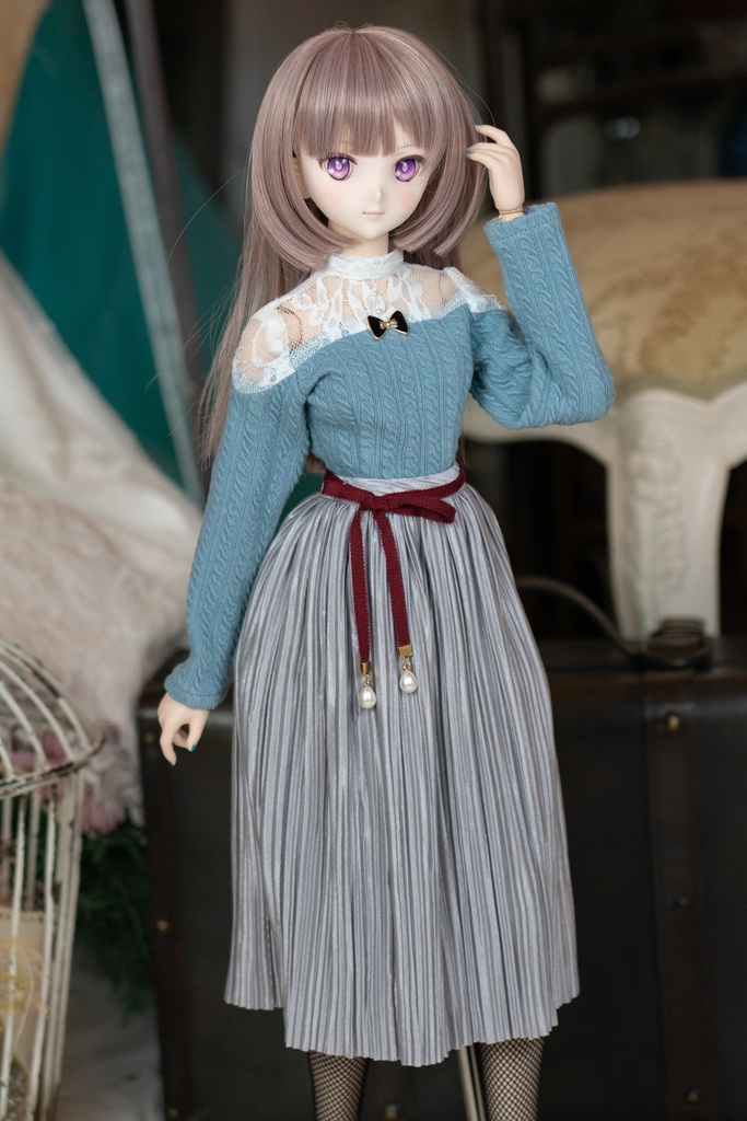 アランニット調レースカットソー DD・DDSサイズ