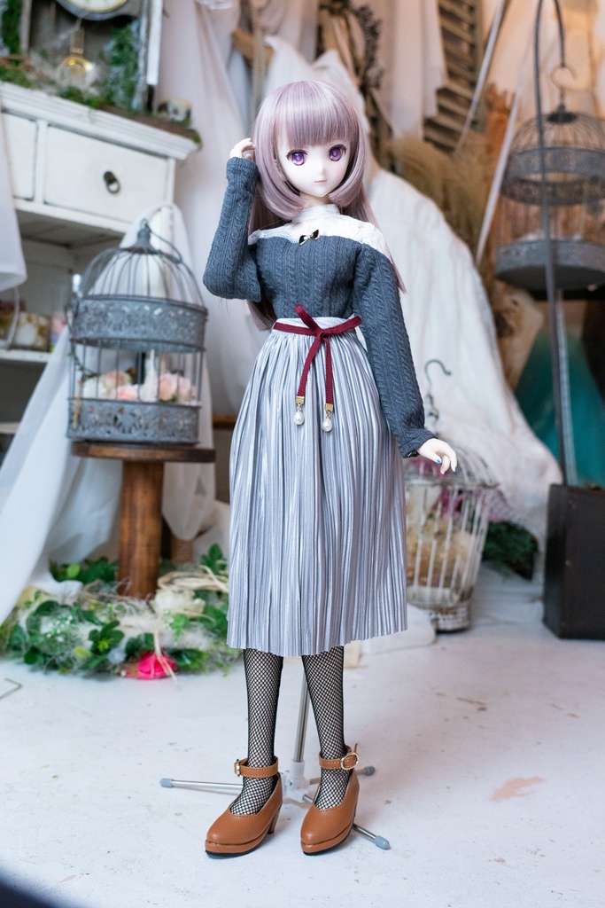 アランニット調レースカットソー DD・DDSサイズ