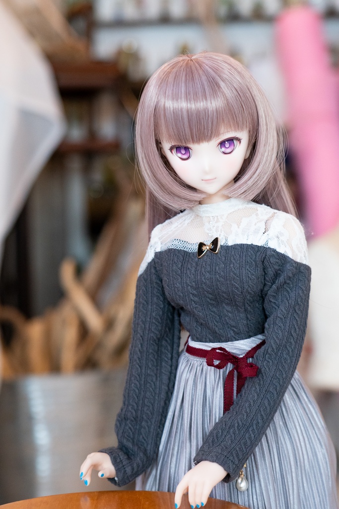 アランニット調レースカットソー DD・DDSサイズ