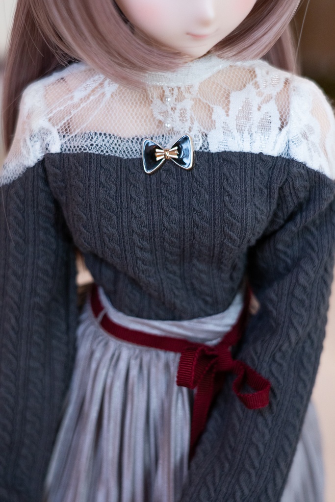 アランニット調レースカットソー DD・DDSサイズ