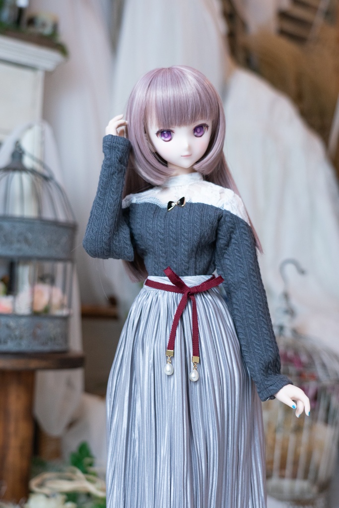 アランニット調レースカットソー DD・DDSサイズ