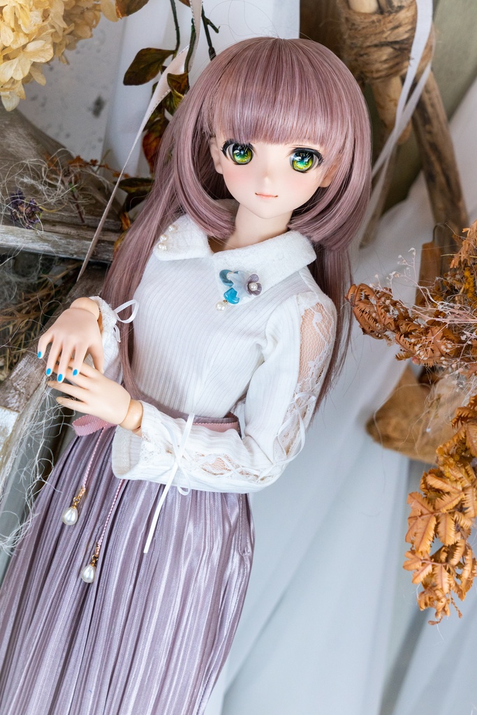 DD・DDSリボン付きアコーディオンスカート(4色)