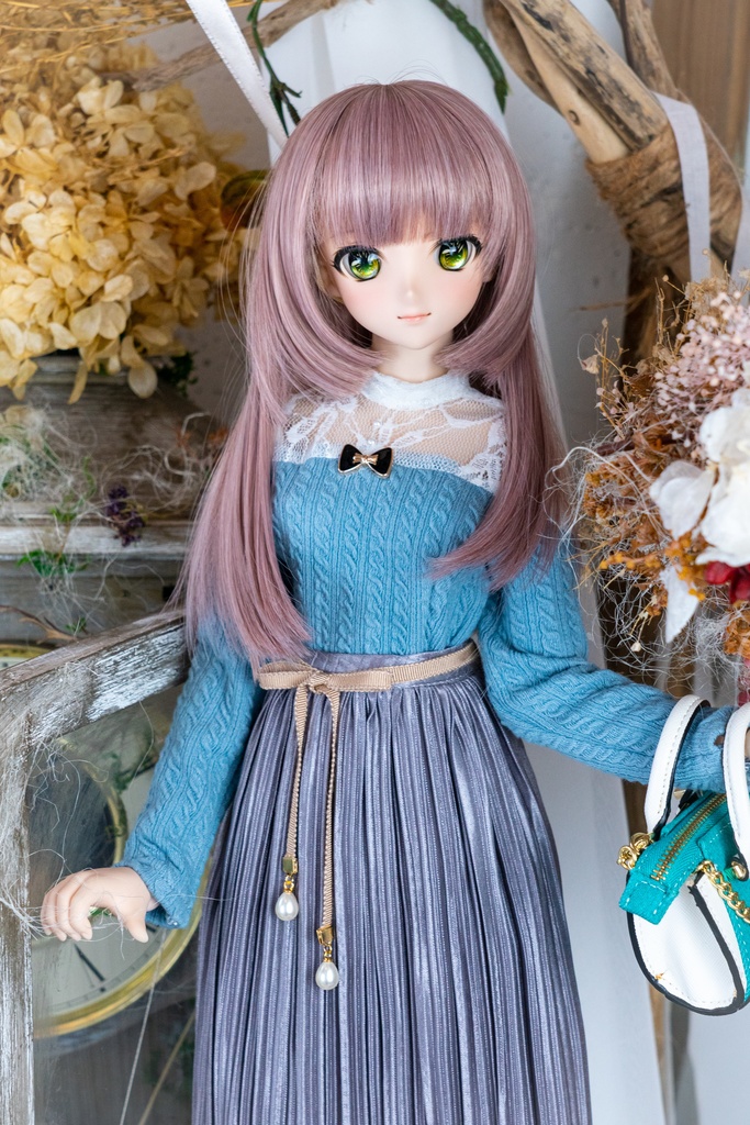 DD・DDSリボン付きアコーディオンスカート(4色)