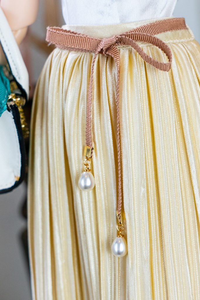 DD・DDSリボン付きアコーディオンスカート(4色)