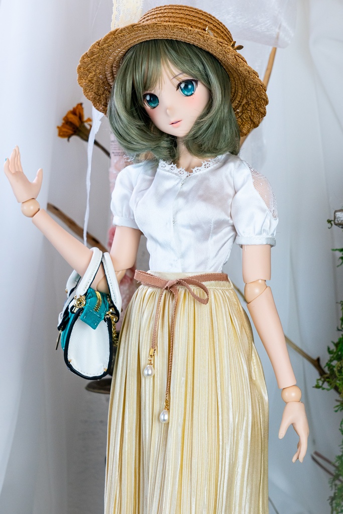 DD・DDSリボン付きアコーディオンスカート(4色)