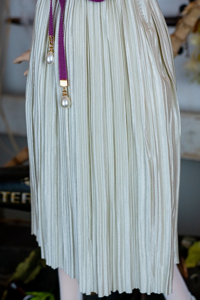 DD・DDSリボン付きアコーディオンスカート(4色)