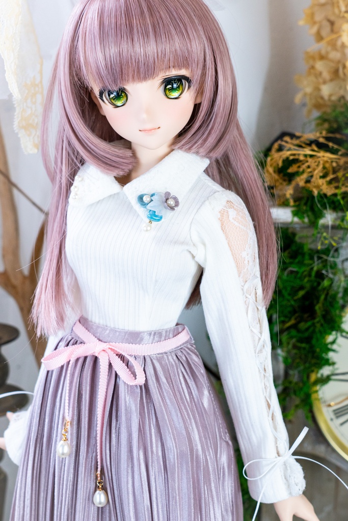 DD・DDSリボン付きアコーディオンスカート(4色)