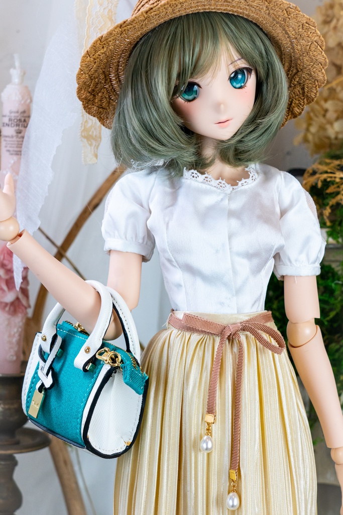 DD・DDSリボン付きアコーディオンスカート(4色)