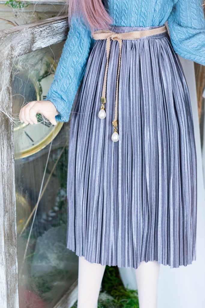 DD・DDSリボン付きアコーディオンスカート(4色)