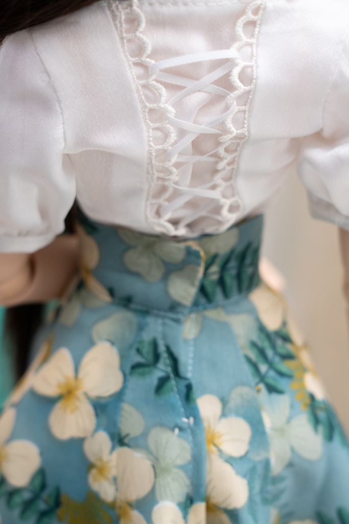 DD・DDSサイズシルク調ブラウス(白)