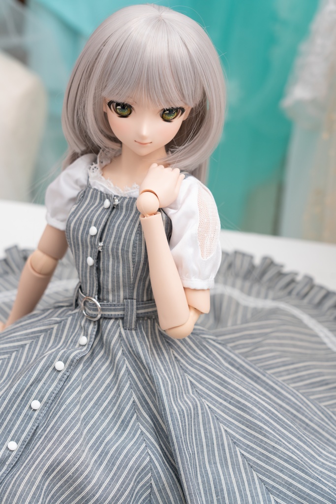 DD・DDSサイズシルク調ブラウス(白)