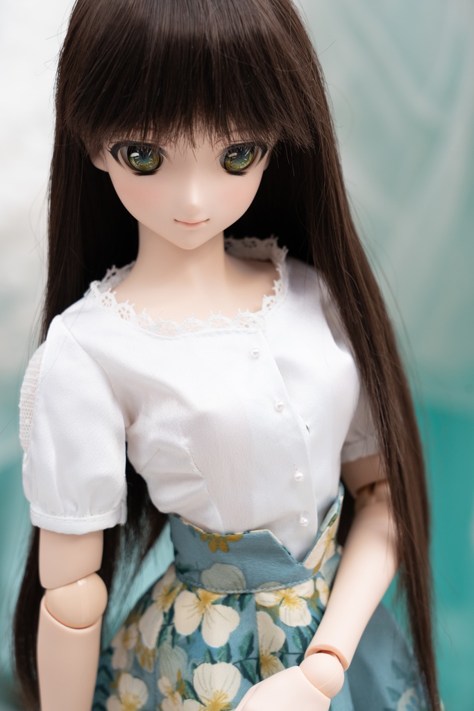 DD・DDSサイズシルク調ブラウス(白)