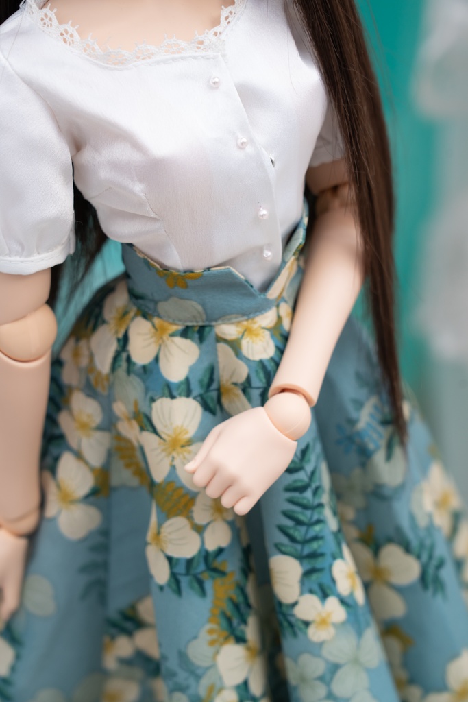 DD・DDSサイズシルク調ブラウス(白)